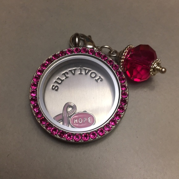 Origami Owl Breast Cancer Locket 2 Options